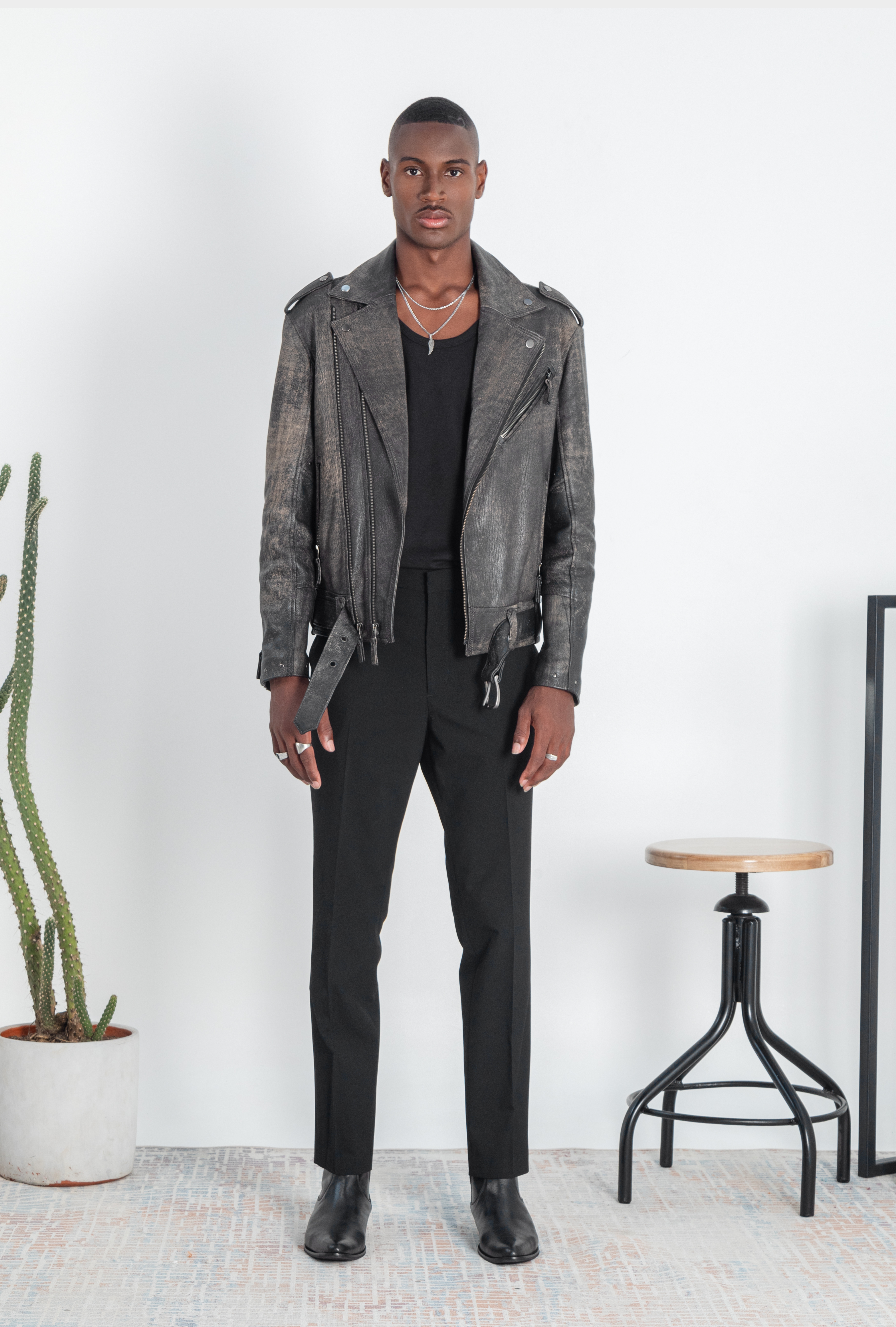 Chaqueta en cuero envejecido Gibson