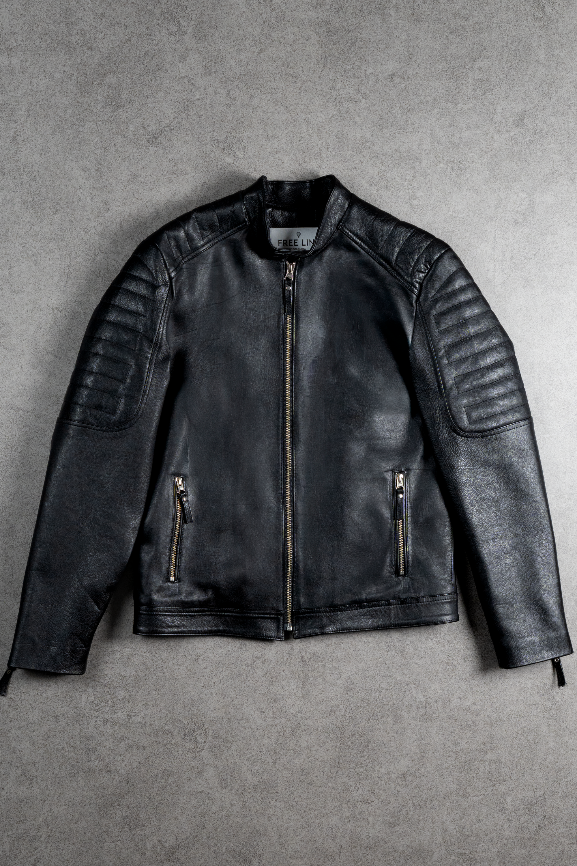 Chaqueta en Cuero Negro Dakota