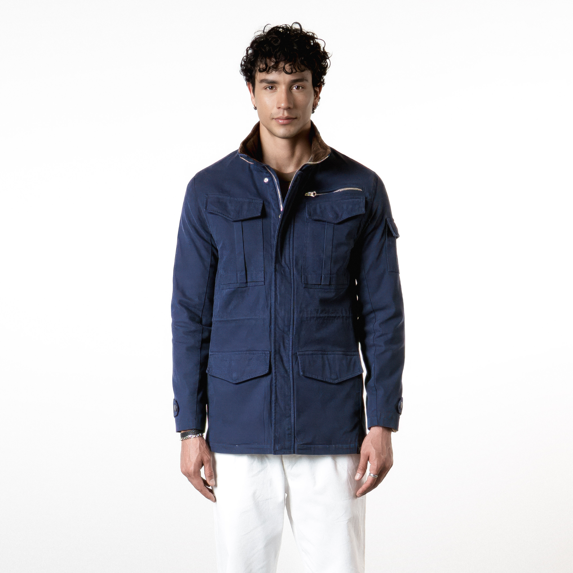 Cazadora en Dril Chevy Azul