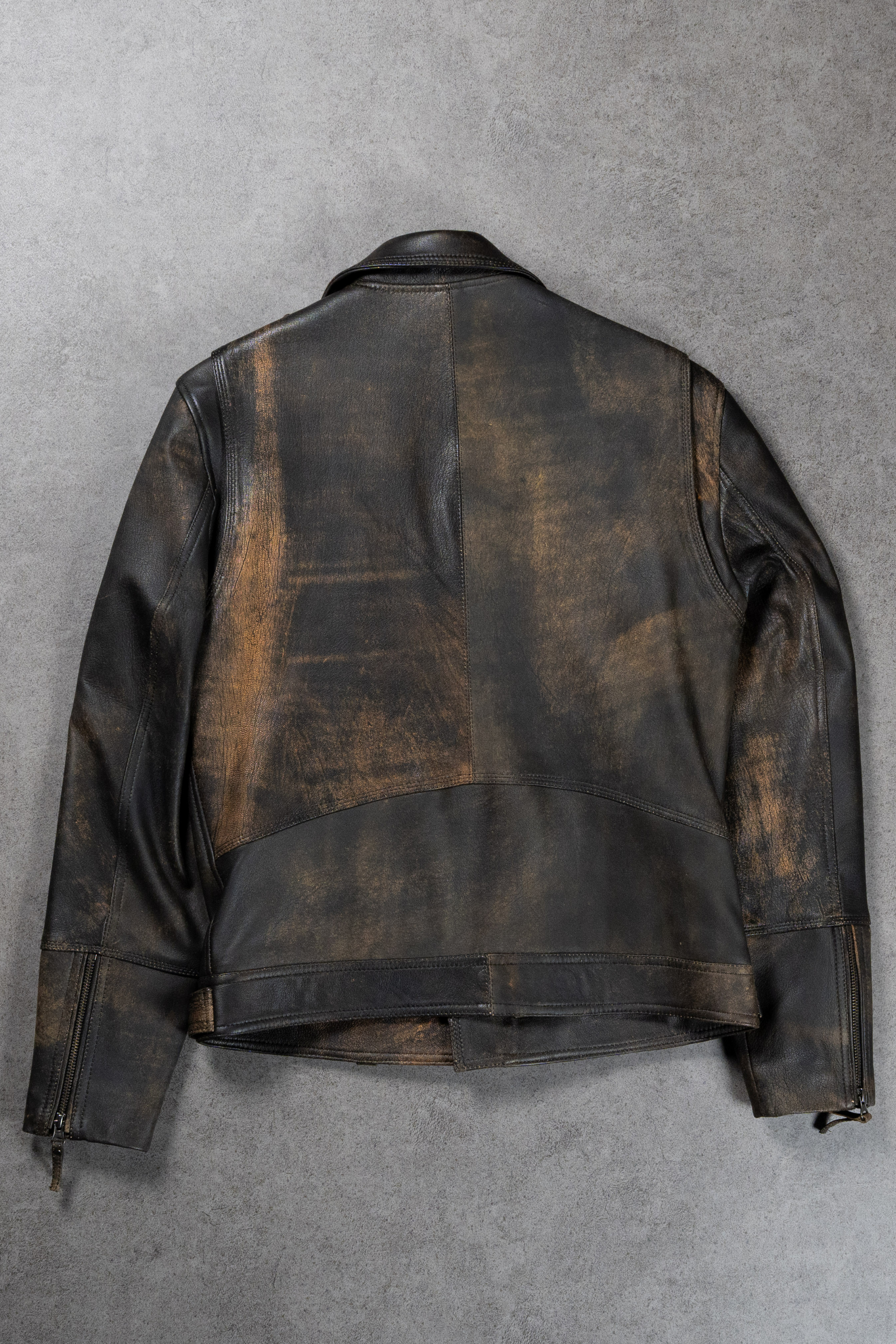 Chaqueta en Cuero Envejecido Terracota Indie