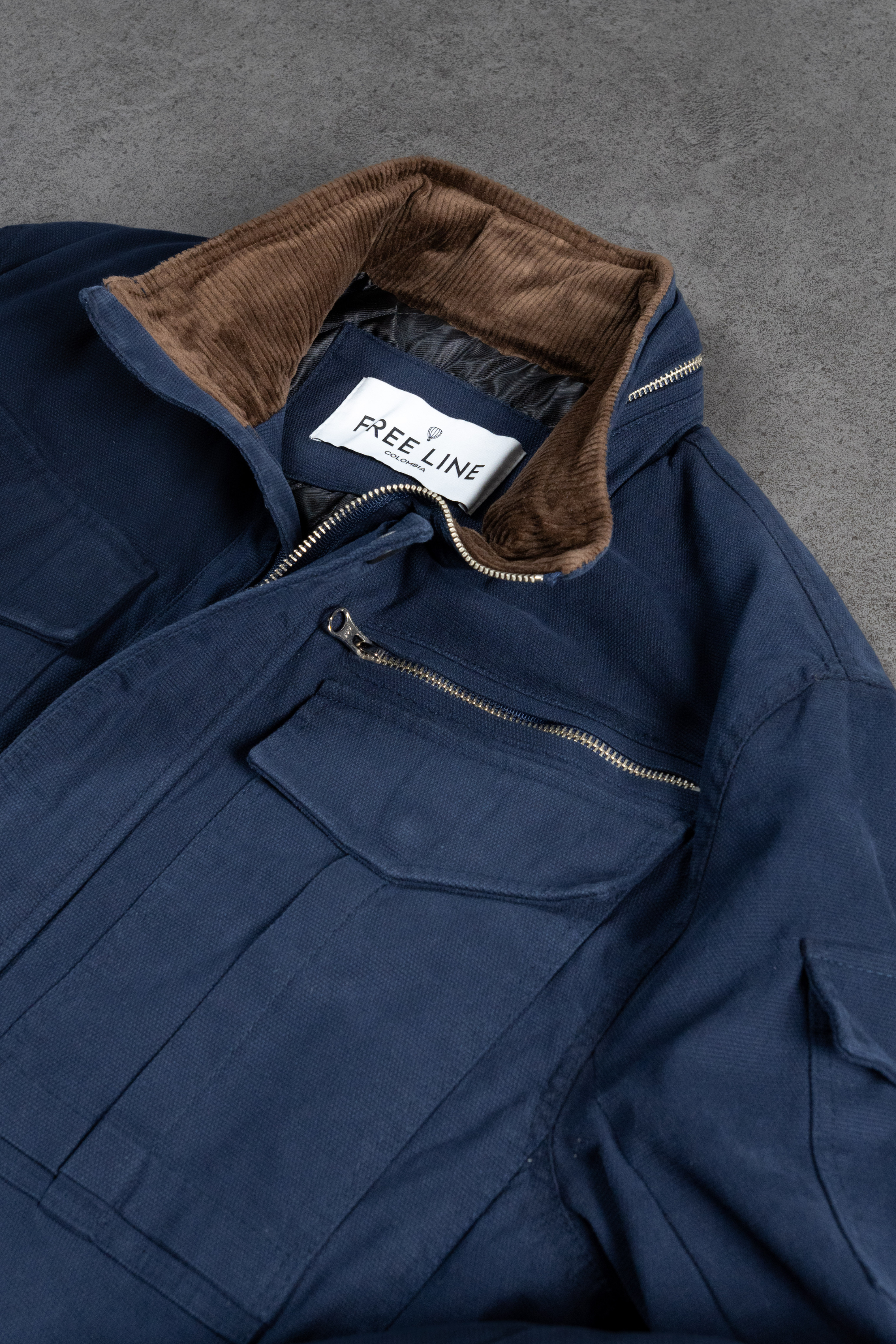 Cazadora en Dril Chevy Azul