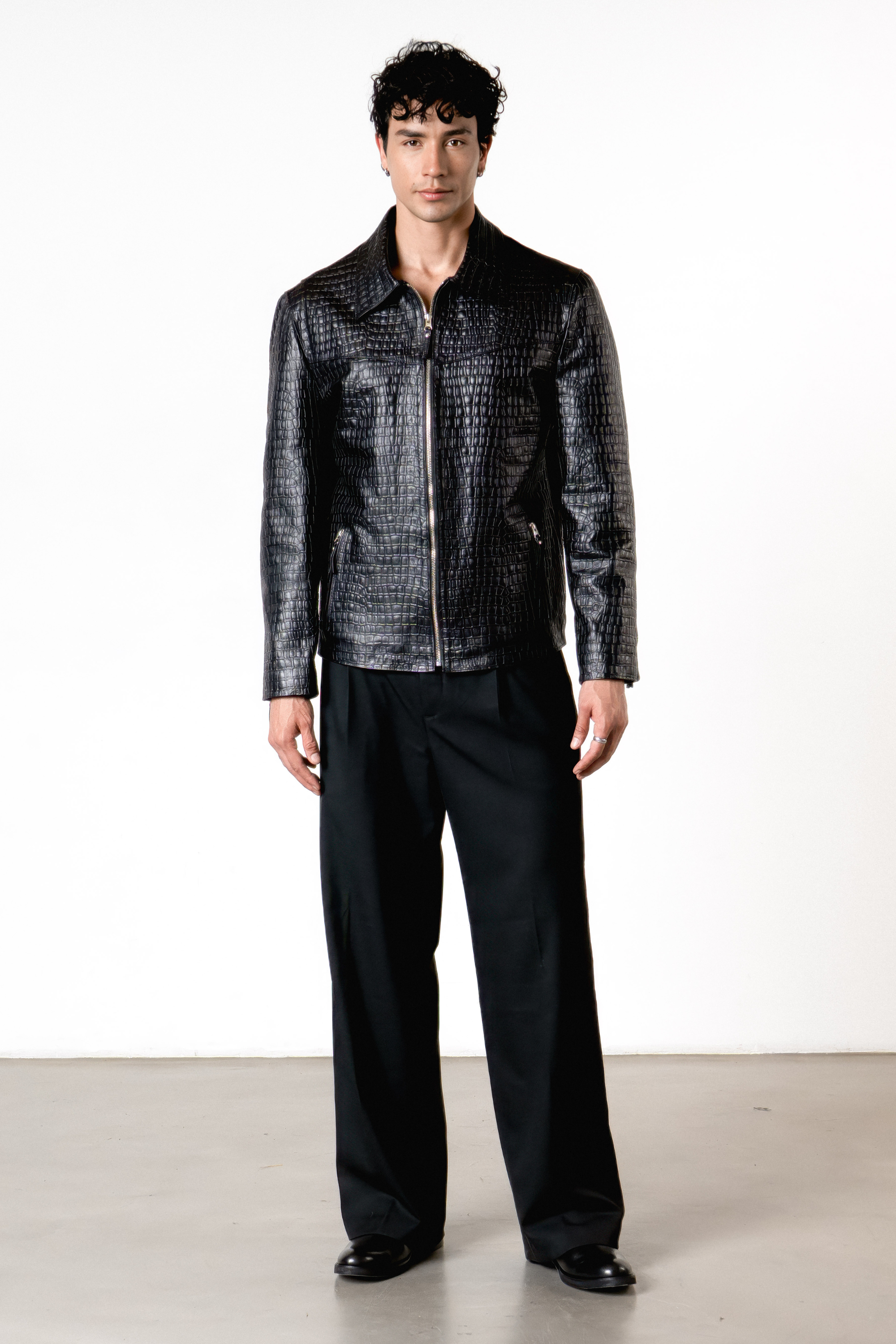 Cazadora en Cuero Craquelada