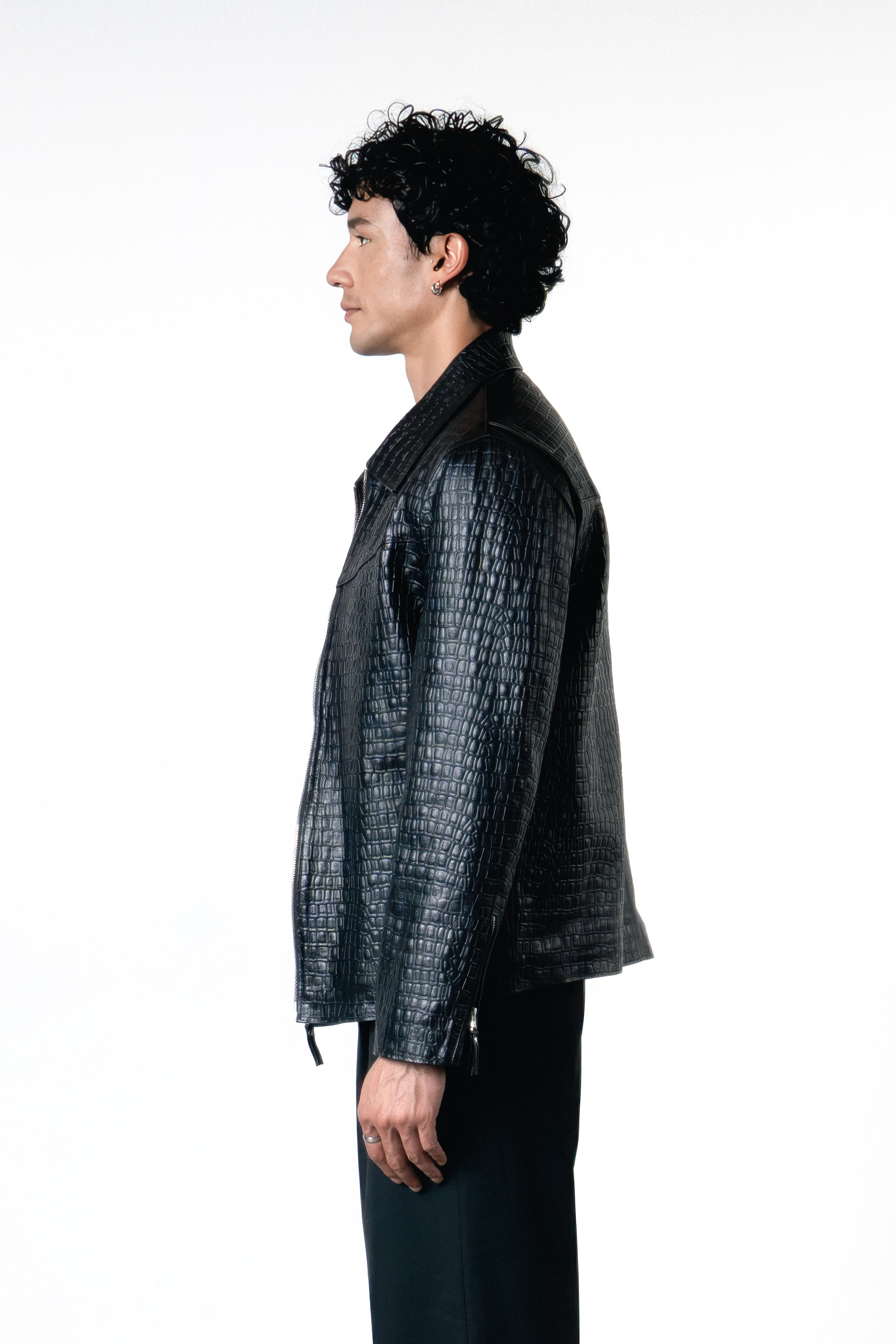 Cazadora en Cuero Craquelada