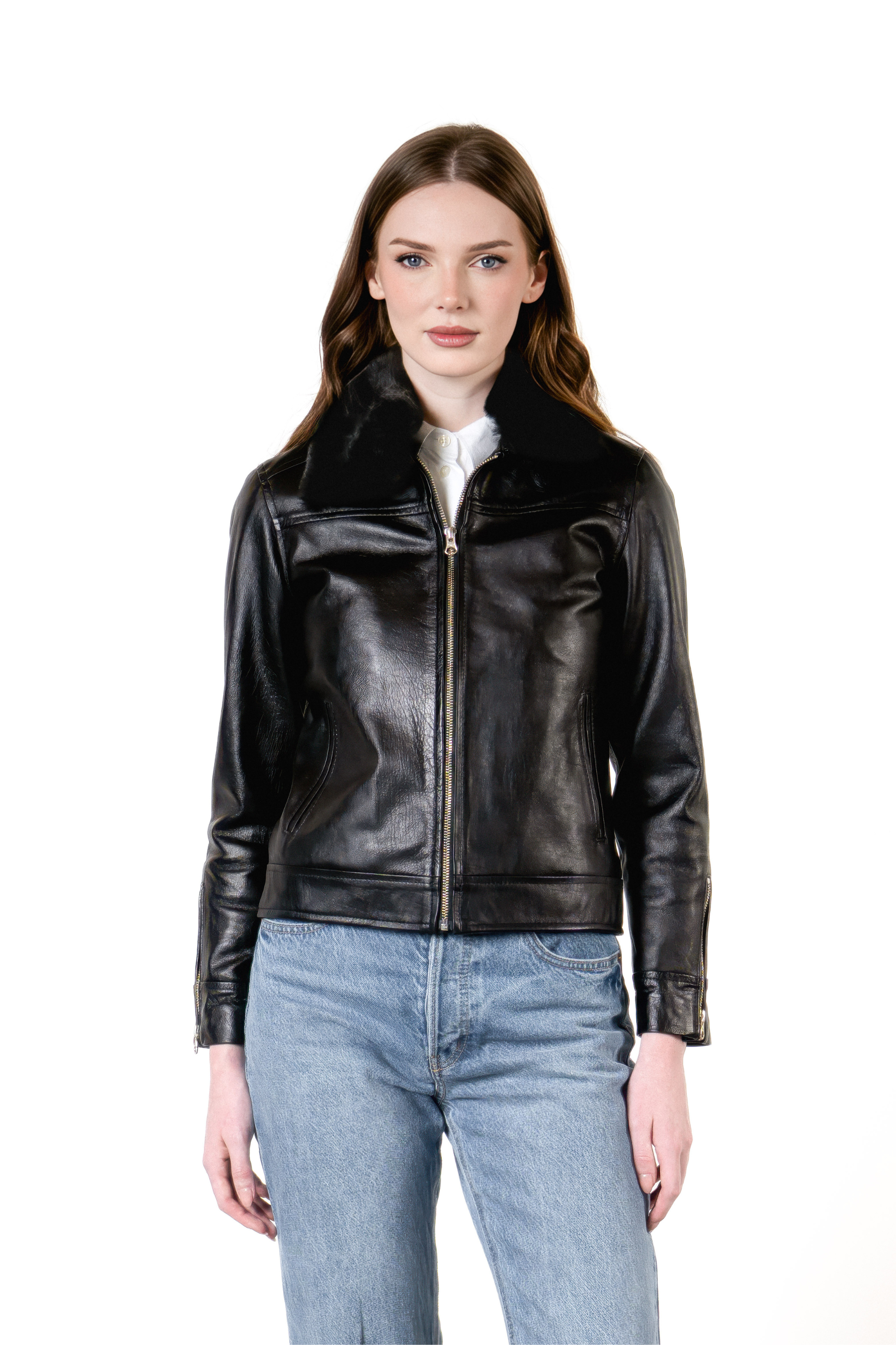 Cazadora en Cuero Oxford