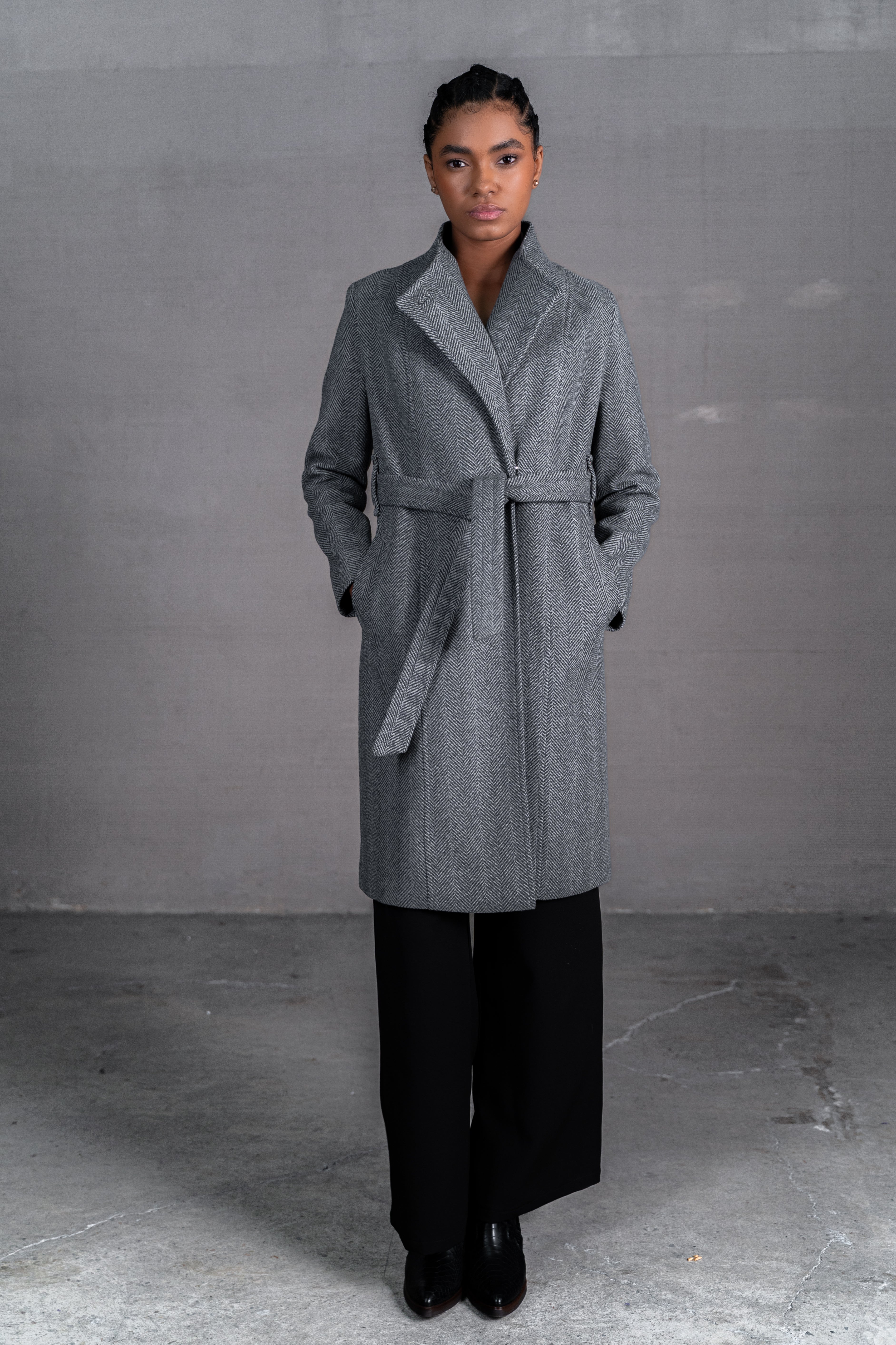 Gaban en paño Jacard Gris