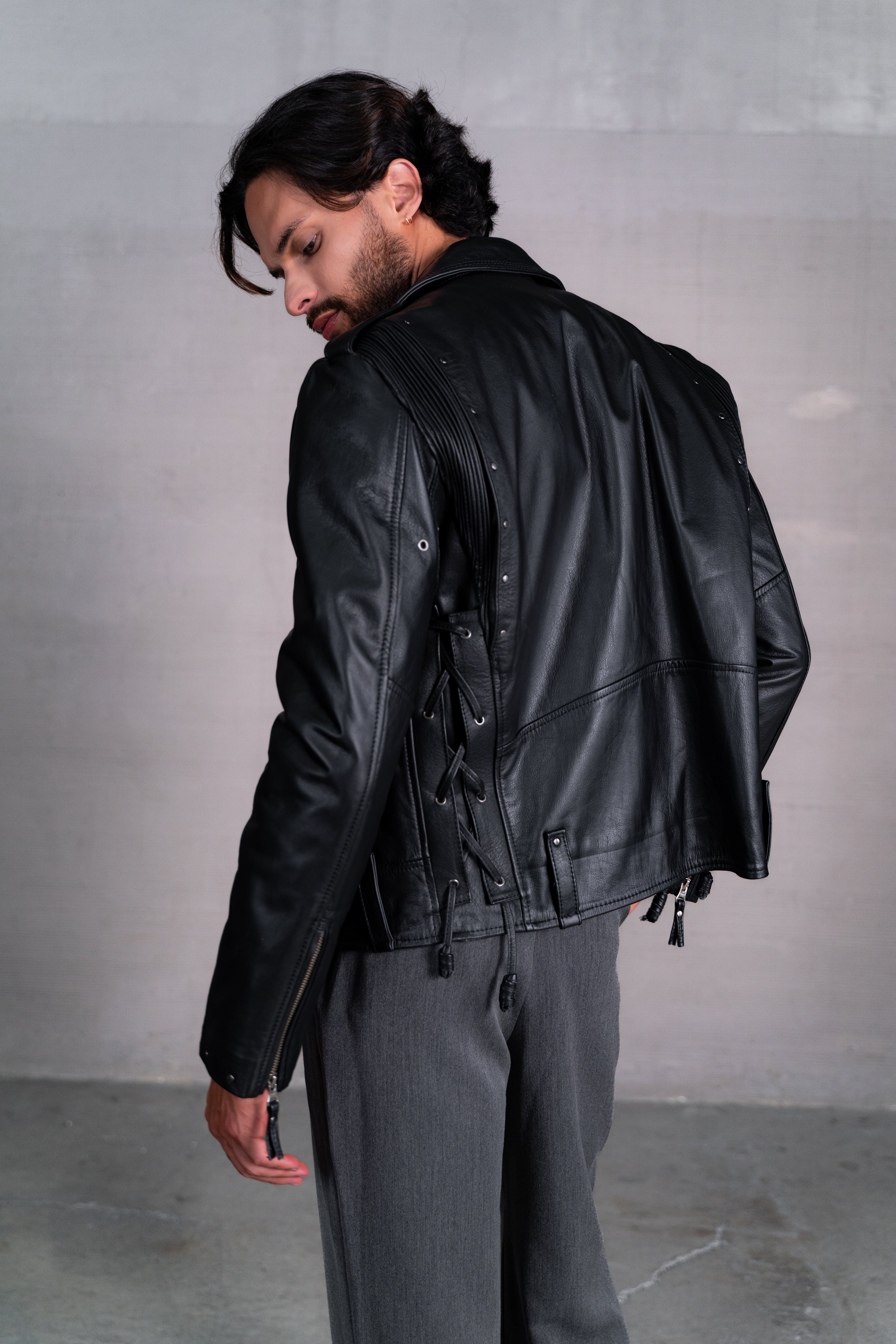 Chaqueta Gibson en cuero Color Negro