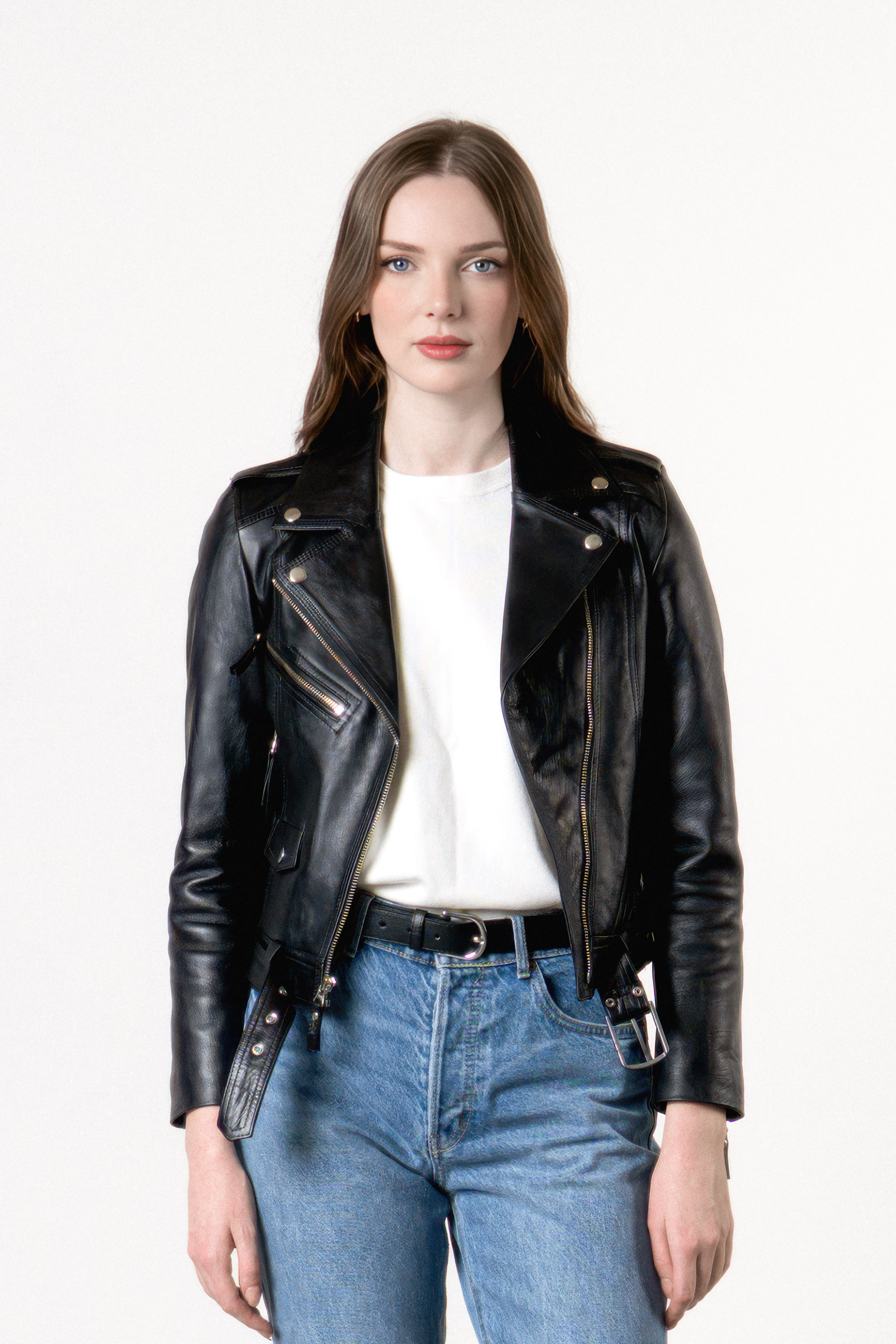 Biker en Cuero Negra