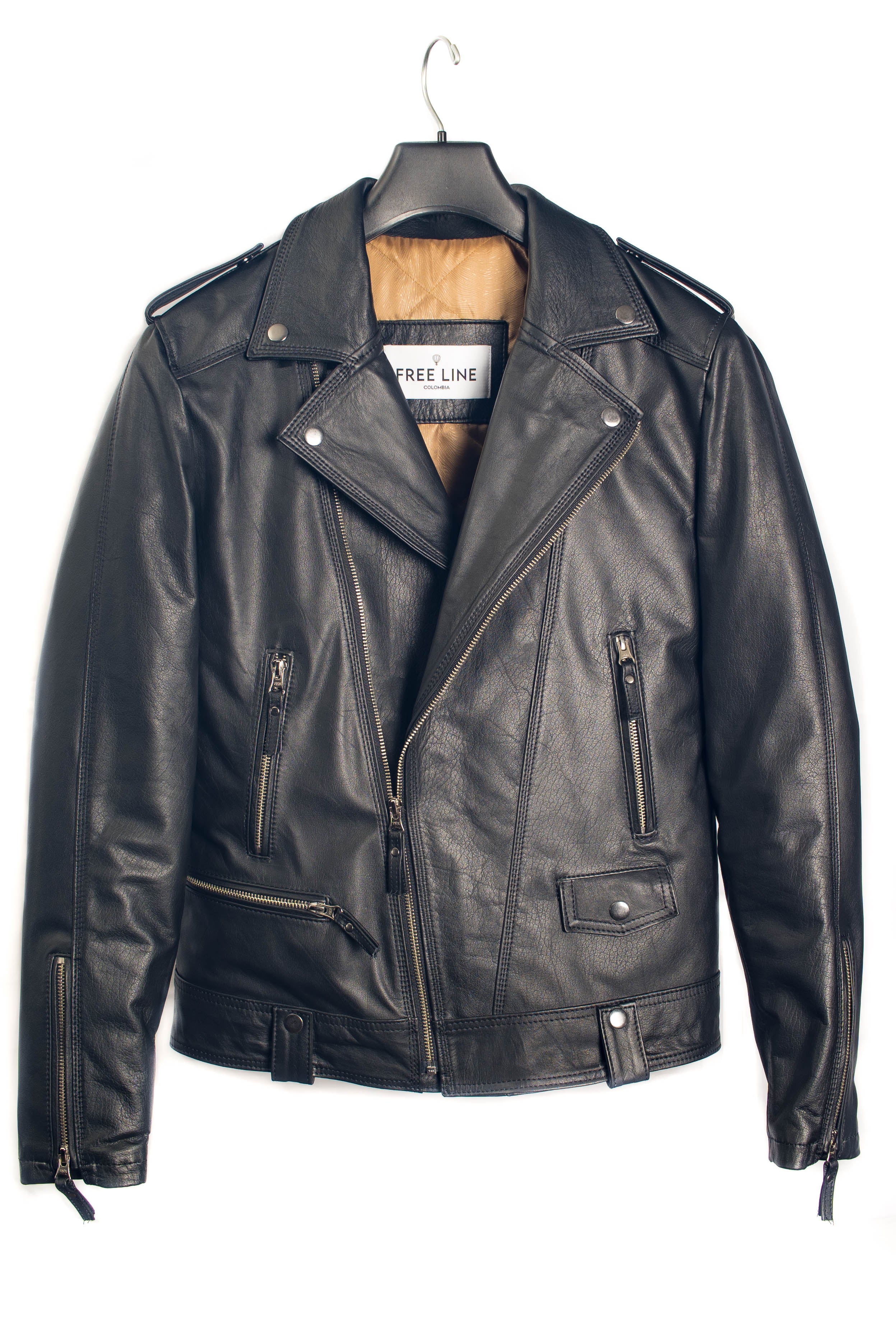 Chaqueta en cuero para hombre, confección hecha a mano por nuestros artezanos, 100 % Colombiana, Chaqueta 100 % en cuero, garantia dos de años
