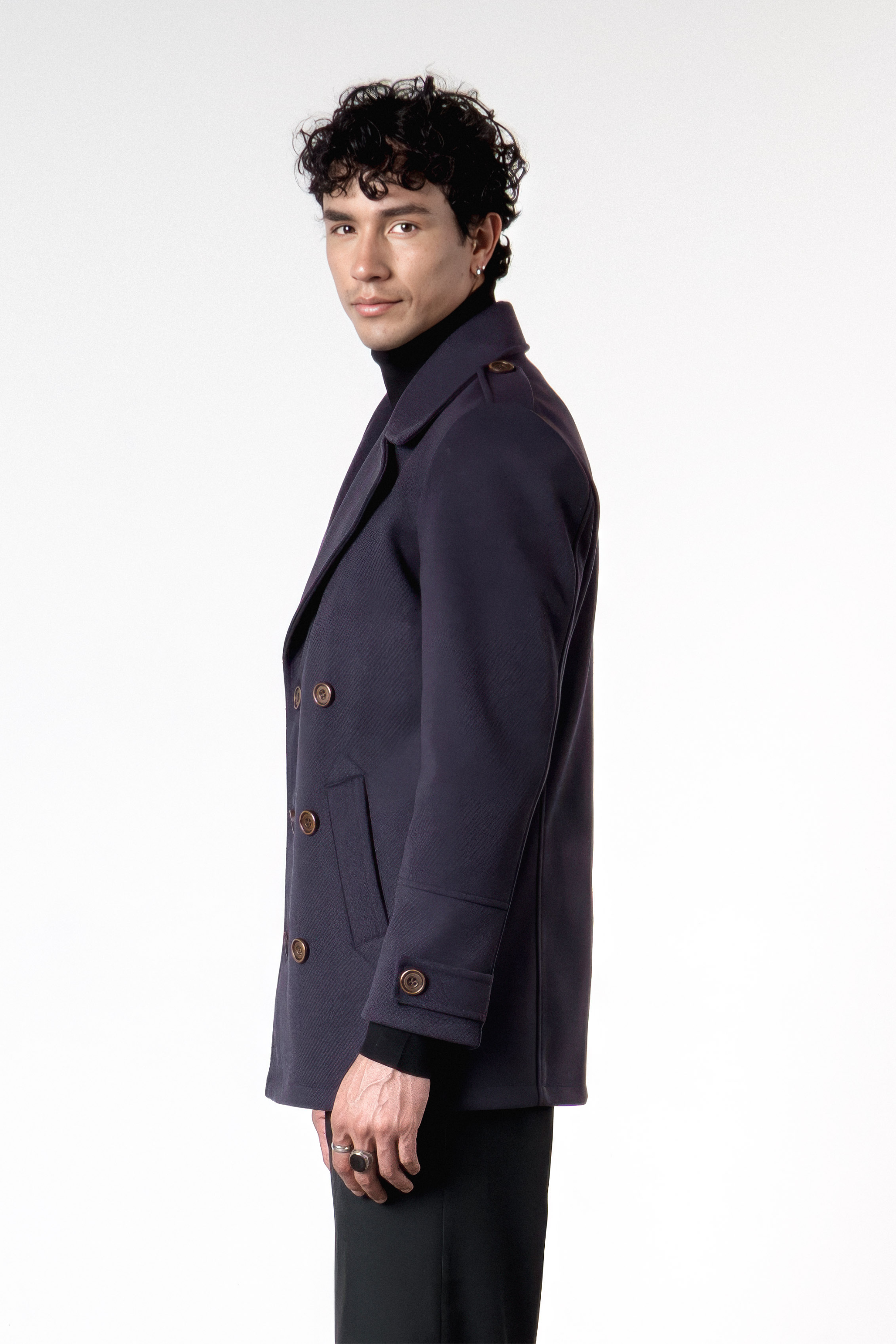 Gaban en paño Tennessy Azul botón marinero