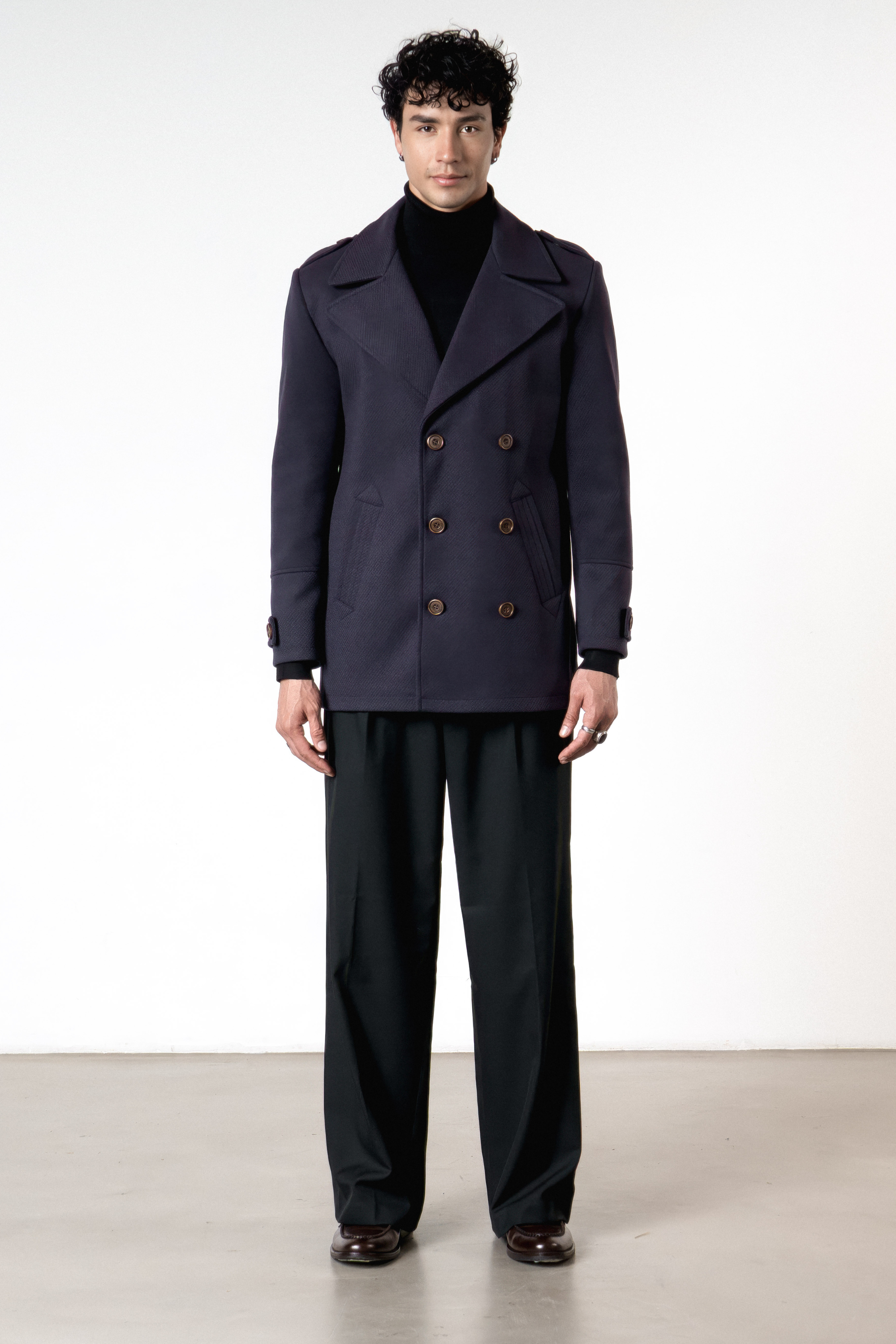 Gaban en paño Tennessy Azul botón marinero