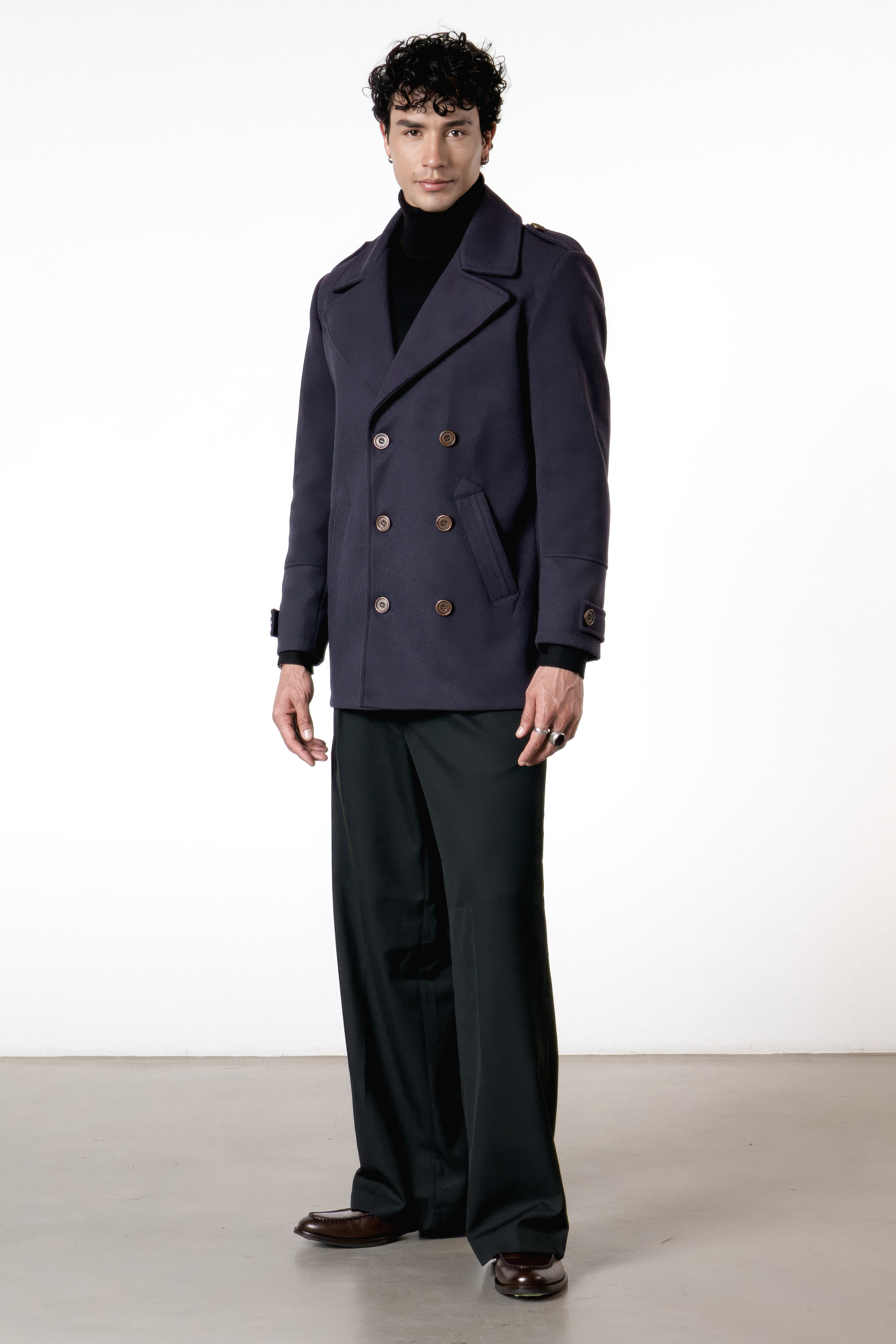 Gaban en paño Tennessy Azul botón marinero