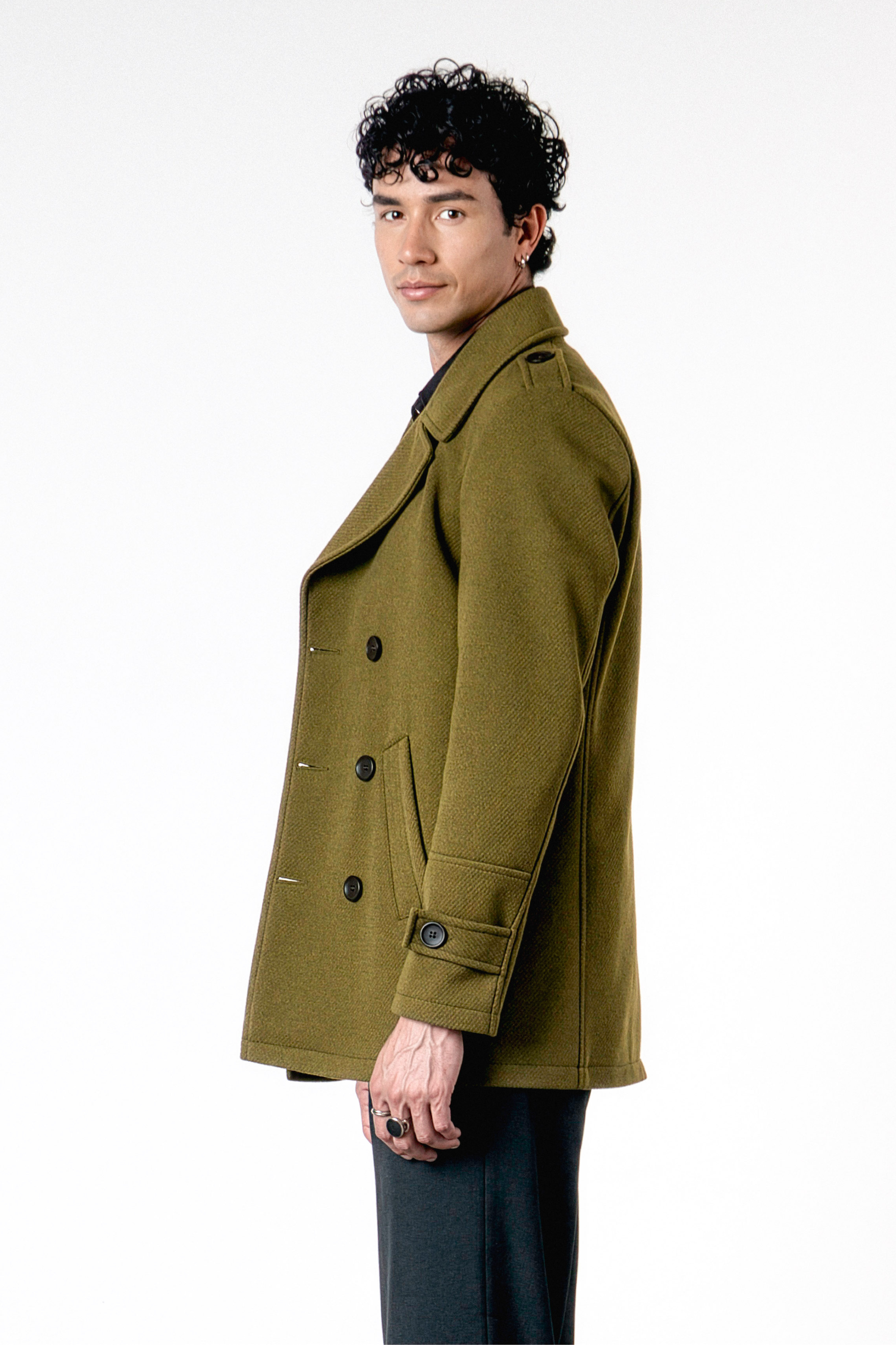 Gabán Cruzado Tennessy en Color Verde