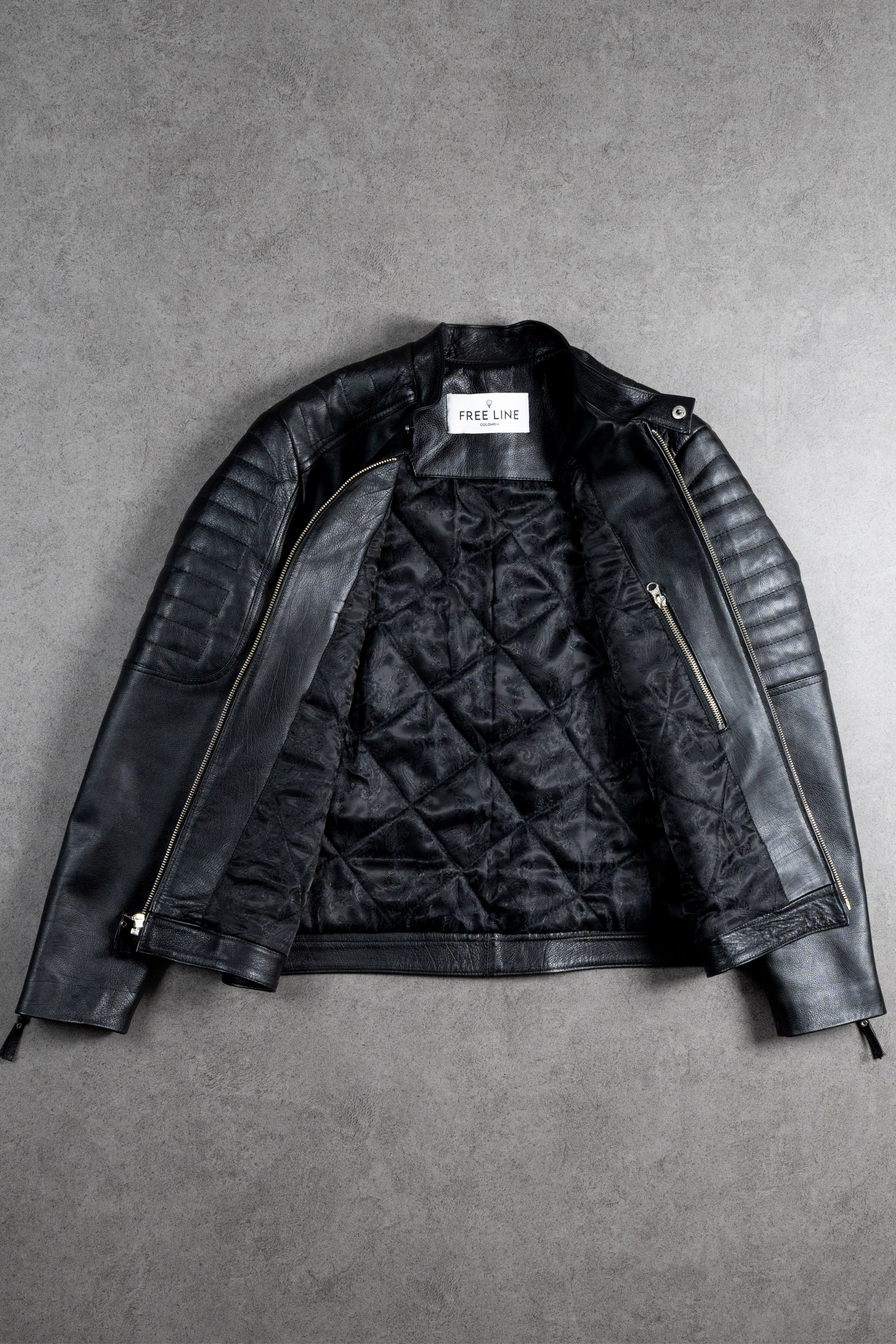 Chaqueta en Cuero Negro Dakota