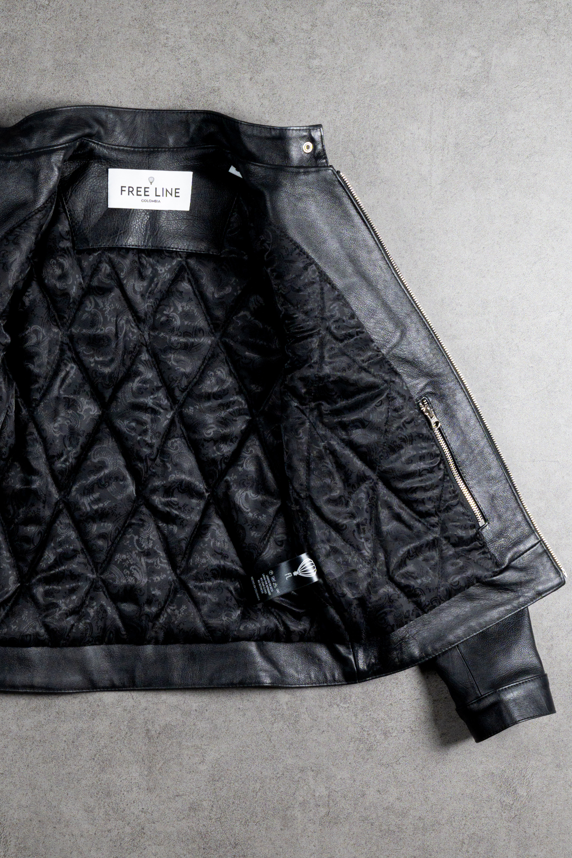 Chaqueta en Cuero Preston Negra