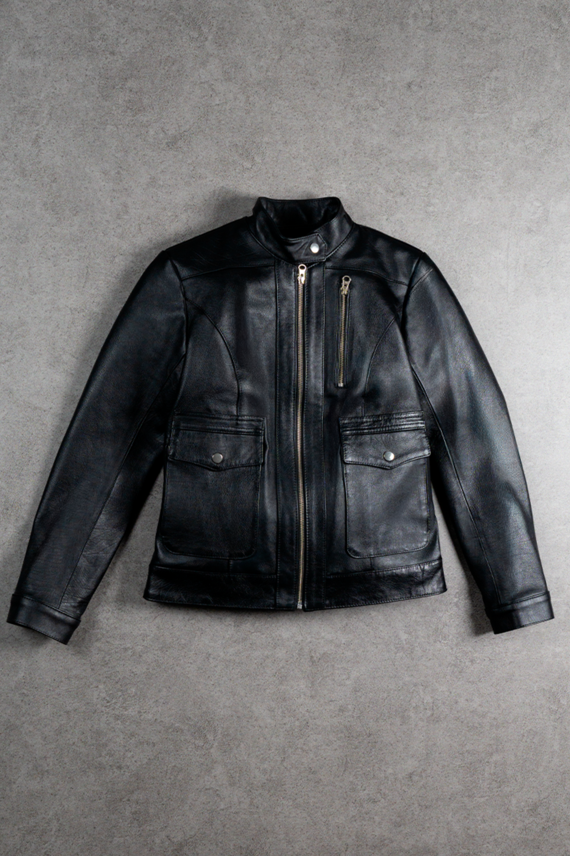 Chaqueta en Cuero Preston Negra