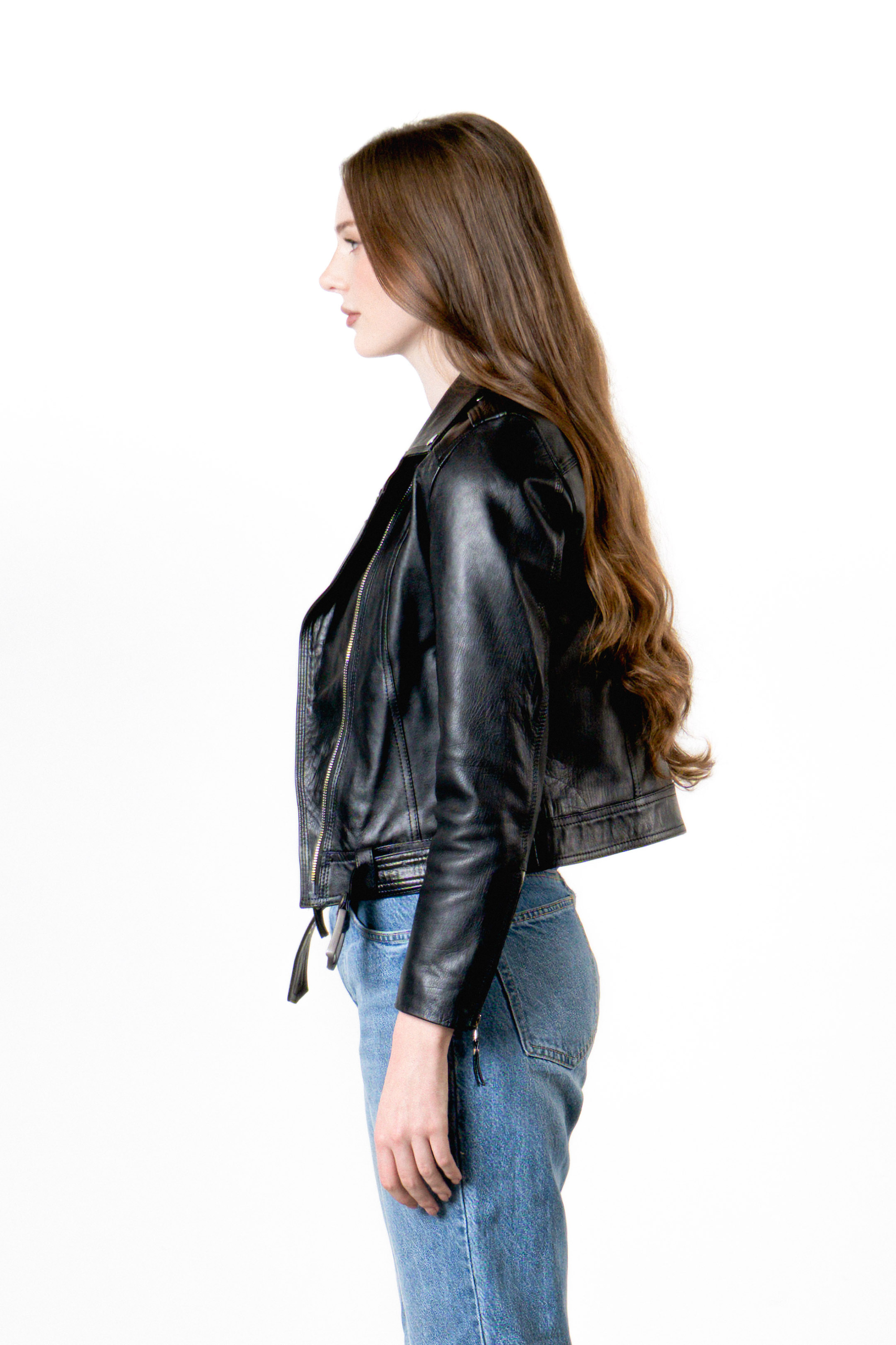 Biker en Cuero Negra