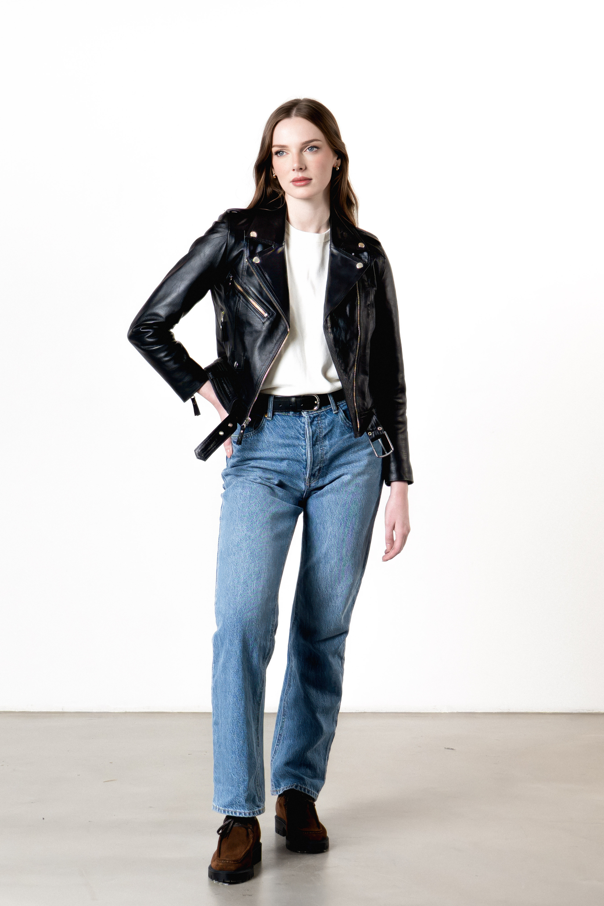 Biker en Cuero Negra