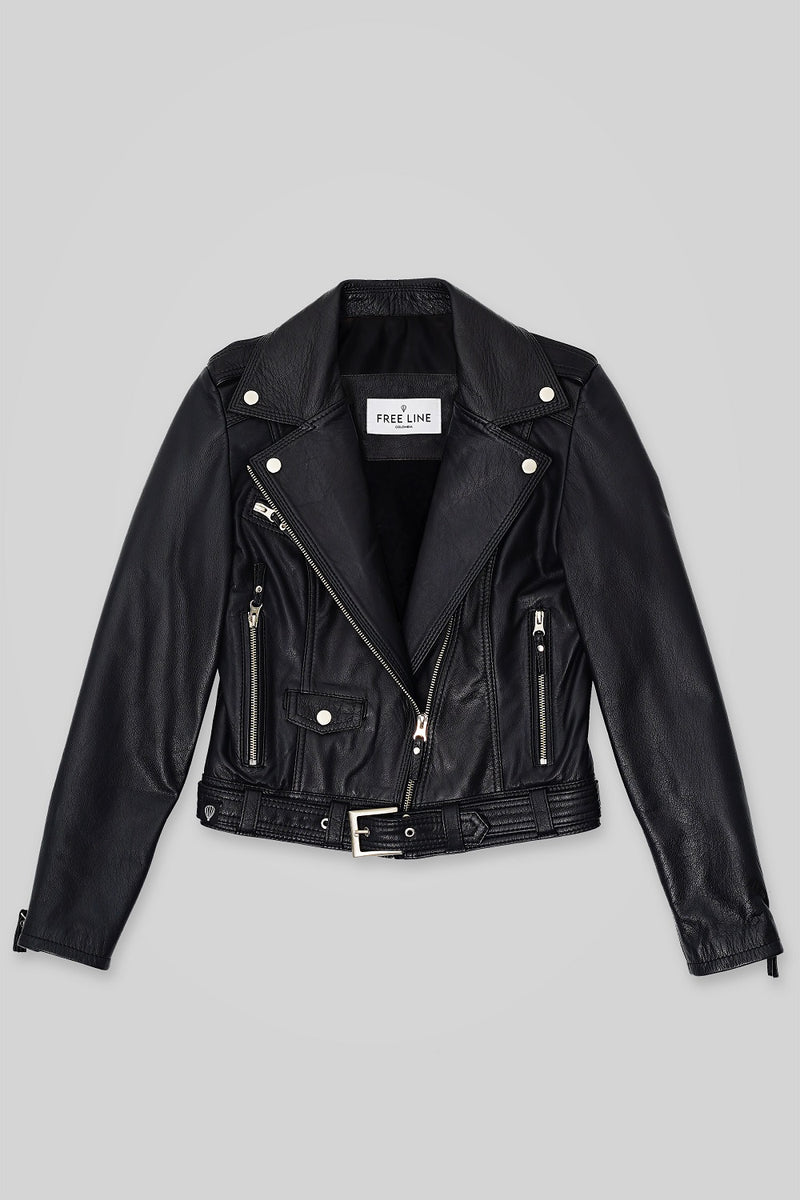 De Piel Chamarras Color Negro Para Mujer Leather Jacket Chamarras
