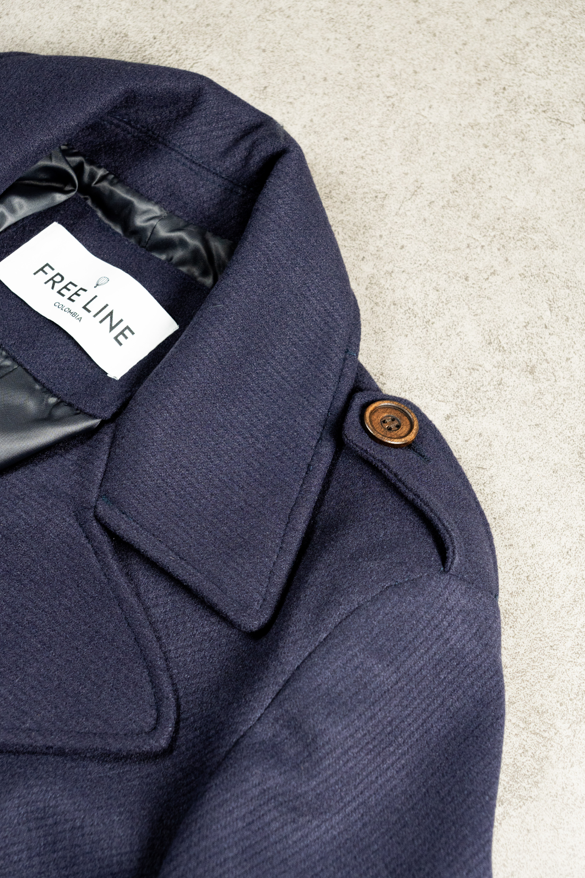 Gaban en paño Tennessy Azul botón marinero