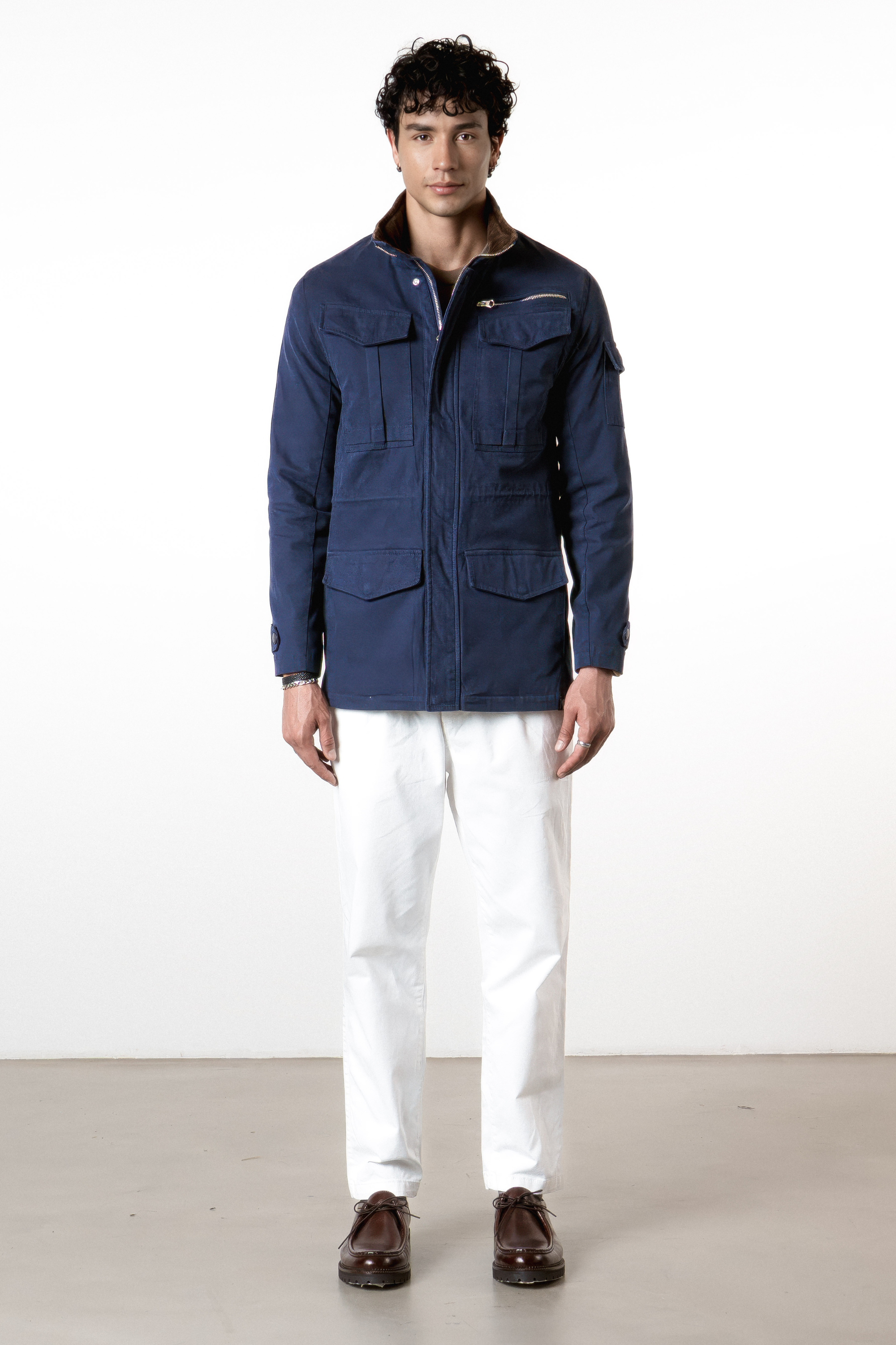 Cazadora en Dril Chevy Azul