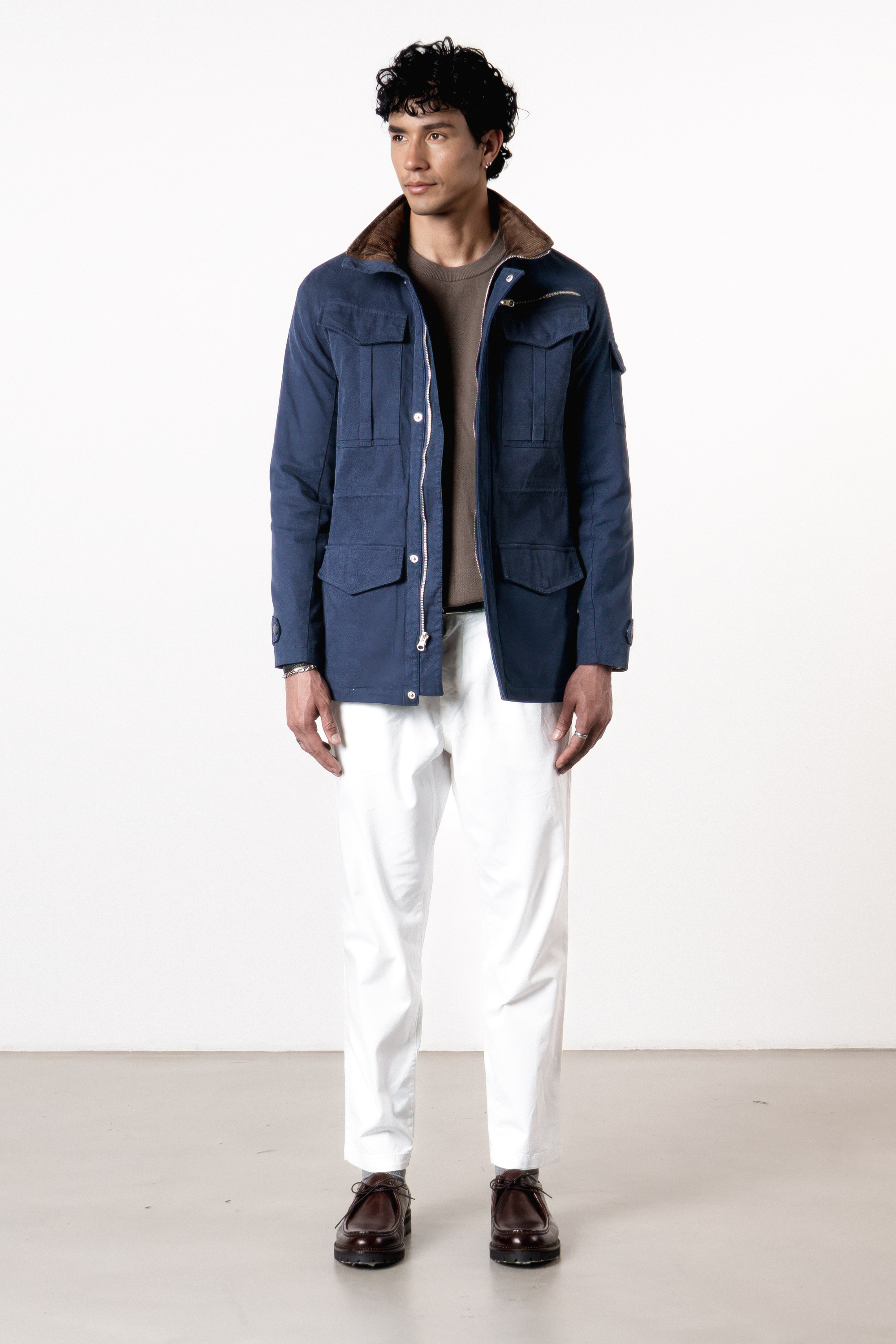 Cazadora en Dril Chevy Azul