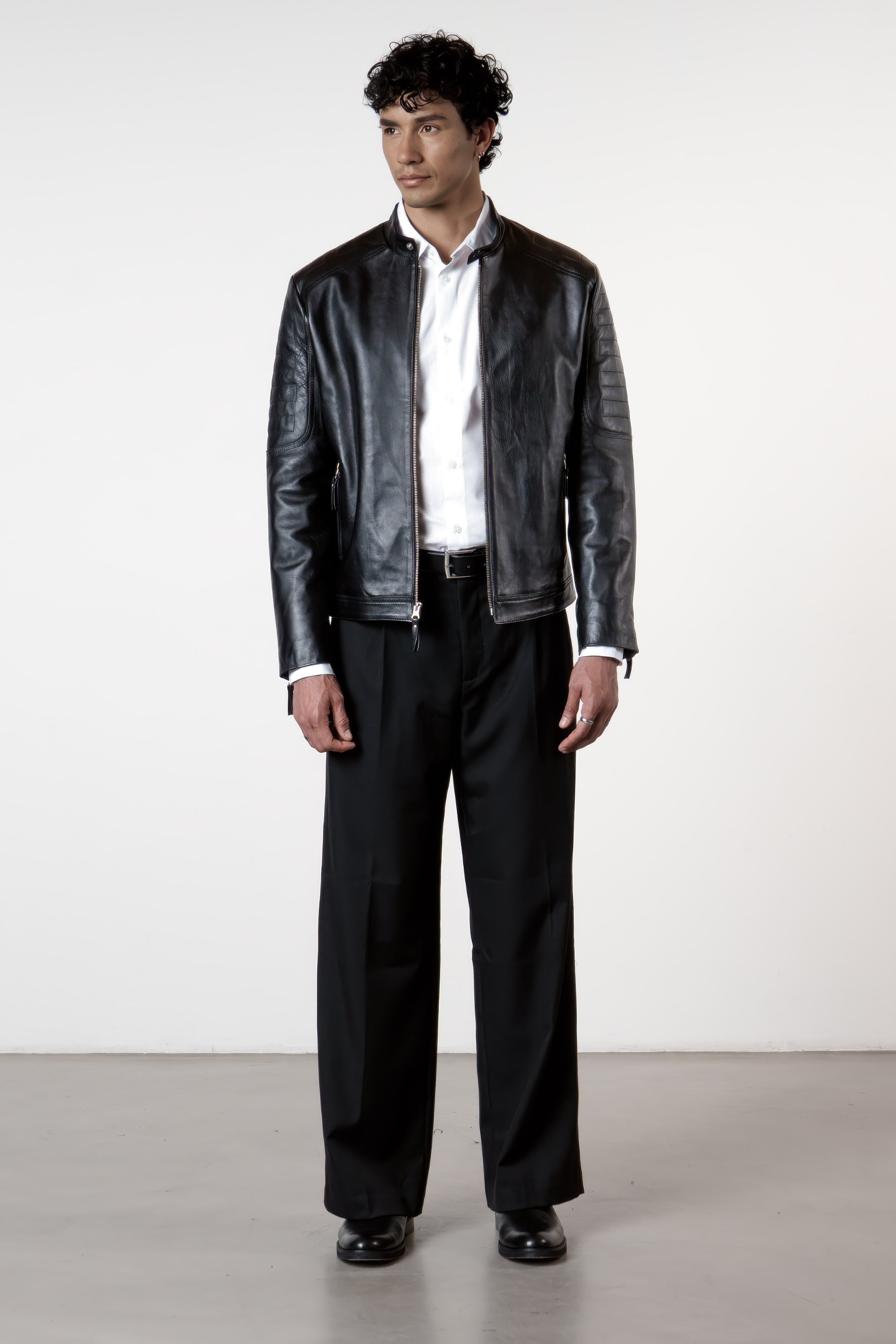 Chaqueta en Cuero Negro Dakota