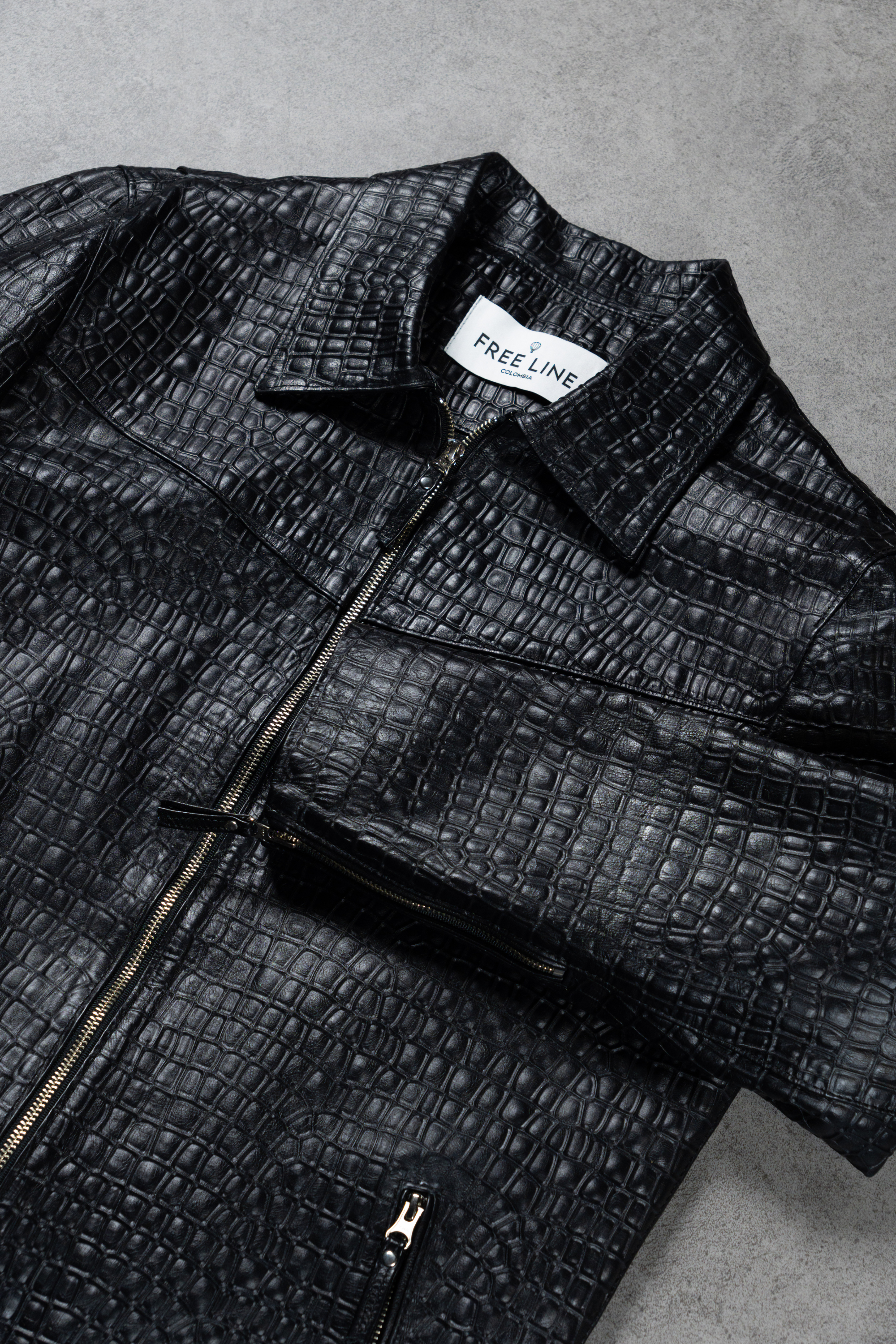 Cazadora en Cuero Craquelada