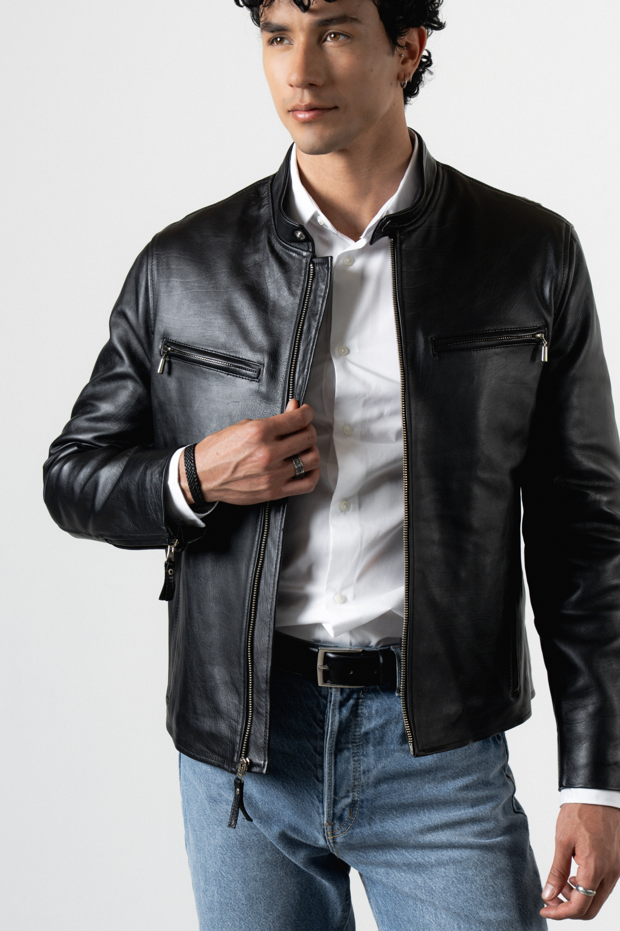Chaqueta Daytona en Cuero Negro